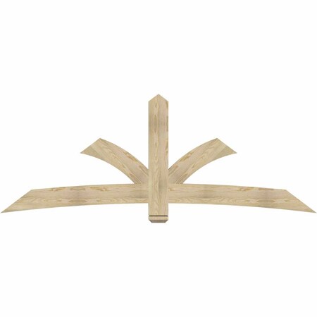 Ekena Millwork Davenport Rough Sawn Timber Gable Bracket, Douglas Fir, 96"W x 36"H x 2"D x 6"F, 9/12 Pitch GBW096X36X0206DAV00RDF